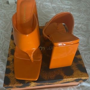 Orange Lemonade Block Heel